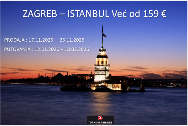 ISTANBUL OD 159 EUR - AKCIJA TURKISH AIRLINESA
